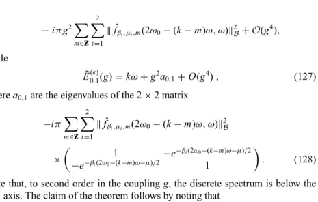 Fig. 2. Spectrum of ˜ K g (0). (color online)