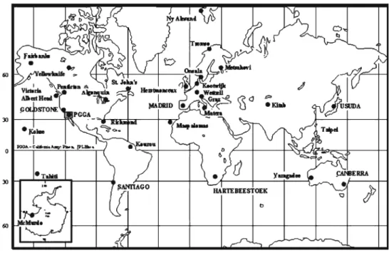 Fig. 1 The IGS Global Tracking Network in 1993