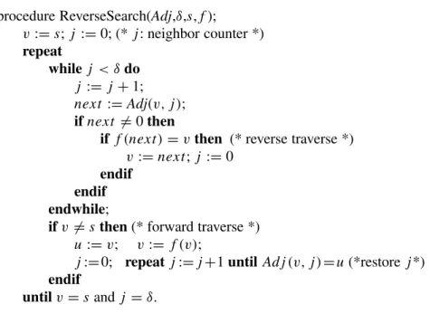 Figure 1. The reverse search algorithm.