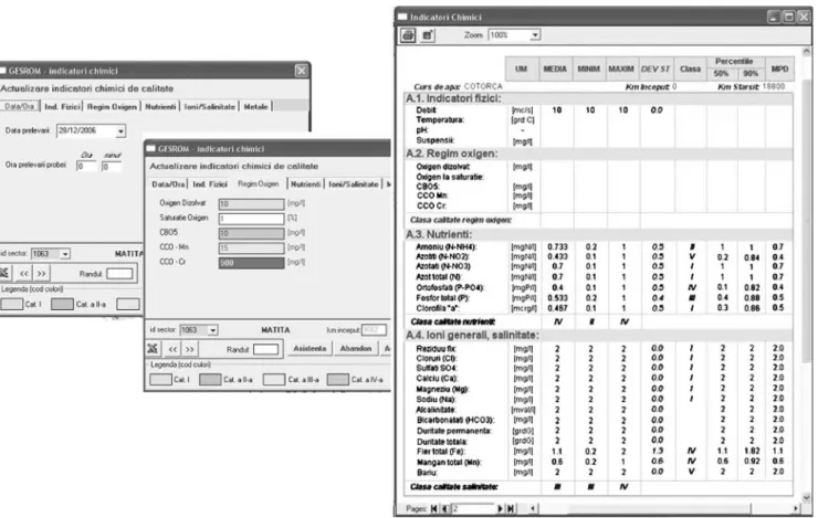 Fig. 4 Examples of data edition and reporting
