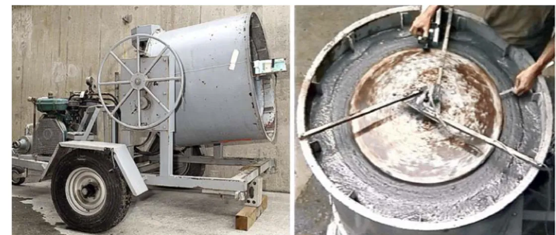 Fig. 2 The large-scale concentric cylinder rheometer of Coussot and Piau (1995)