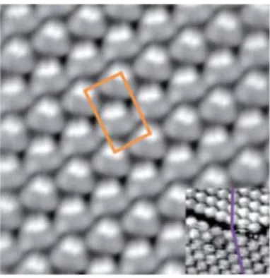 Fig. 2 STM image of the intermediate phase meta-stabilized at 67 K [10 nm × 10 nm, averaged over 59 positions (–2 V, 1 nA)].