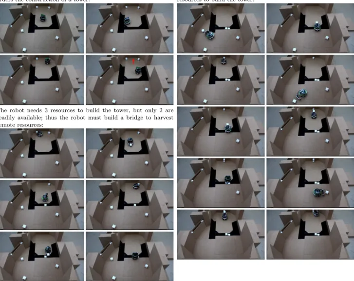 Fig. 11 Image sequence of a successful construction