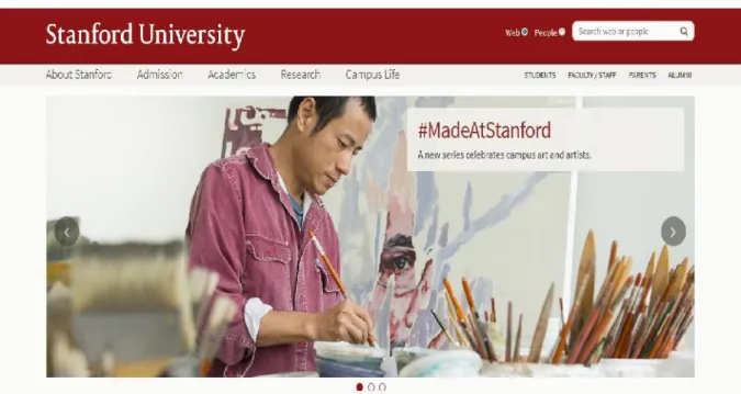 Figure IV.2 Capture écran de la page d’accueil du site de l’université de Sanford