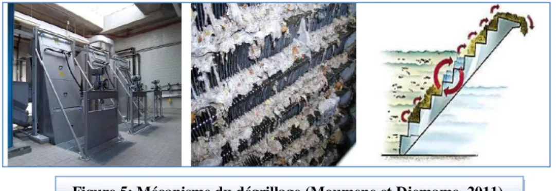 Figure 5: Mécanisme du dégrillage (Moumene et Djemame, 2011). 