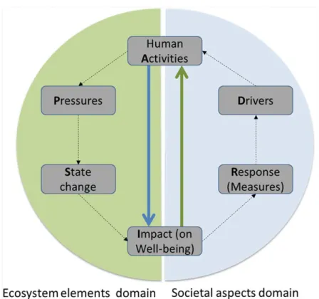 Figure 1. Les impacts des activités humaines sur l’écosystème marin (Bryhn et al., 2020)