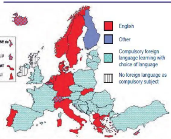 Figure 2.2. Mandatory Foreign Languages during  Compulsory Education, 2015/16 