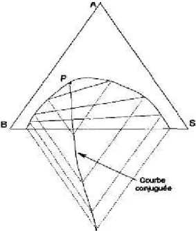 Figure III.6: Tracé des droites de conjugaison.