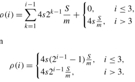 Fig. 4 The rings in the outermost groups of M[ S ] (top) and M[ S  ] (below) for the case s = 1