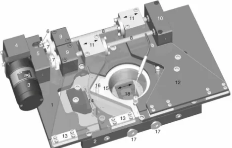 Fig. 3 Cutaway drawing of the mechanical stimulation unit fixed to the cell chamber (15)
