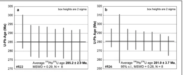 Figure S1 Average U-Pb ages from gneisses #R22 and #R26. 