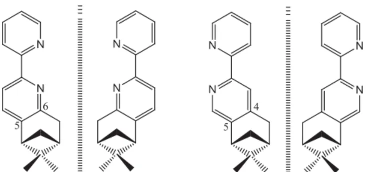 Fig. 2. General formula of ()-5,6-Chiragen type ligands with the newly synthe- synthe-sised L1 and L2 as well as the previous reported L1 0 and L2 0 .