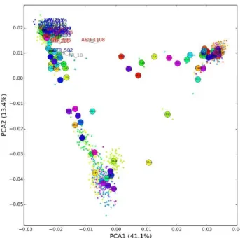 Figure S16 PCA of ancient samples, 1000 Genomes Eurasian populations, GoNL, SGDP Eurasian and Turkish  genomes based on 5 Mb haplotypes