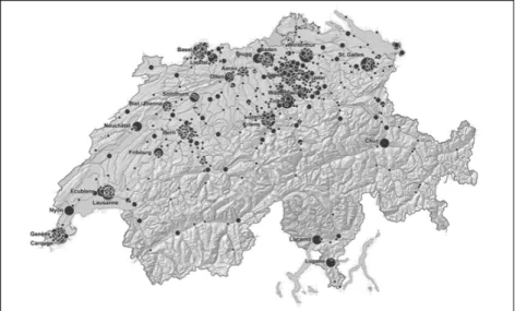 Figure 4 Map of the Mobility-stations (Source: Mobility, 2012c)  Creation 