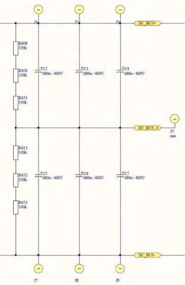Figure 25 : Schéma de l'étage de condensateurs du module N3PR 