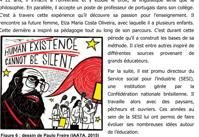 Figure 6 : dessin de Paulo Freire (IAATA, 2015) 