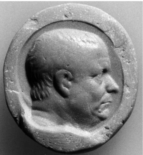 Fig. 6 . Calcédoine (empreinte). Milieu du Ier s. av. J.-C. Londres, British Museum Walters  1190 