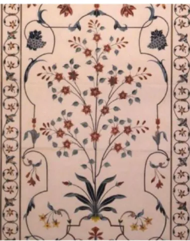 Figure 2-1 : Décor Floral dans le Taj Mahal en Inde  Source : 