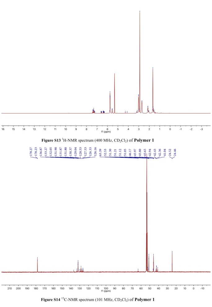 Figure S14  13 C-NMR spectrum (101 MHz, CD 2 Cl 2 )  of Polymer 1 