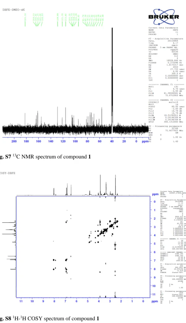 Fig. S8  1 H- 1 H COSY spectrum of compound 1 