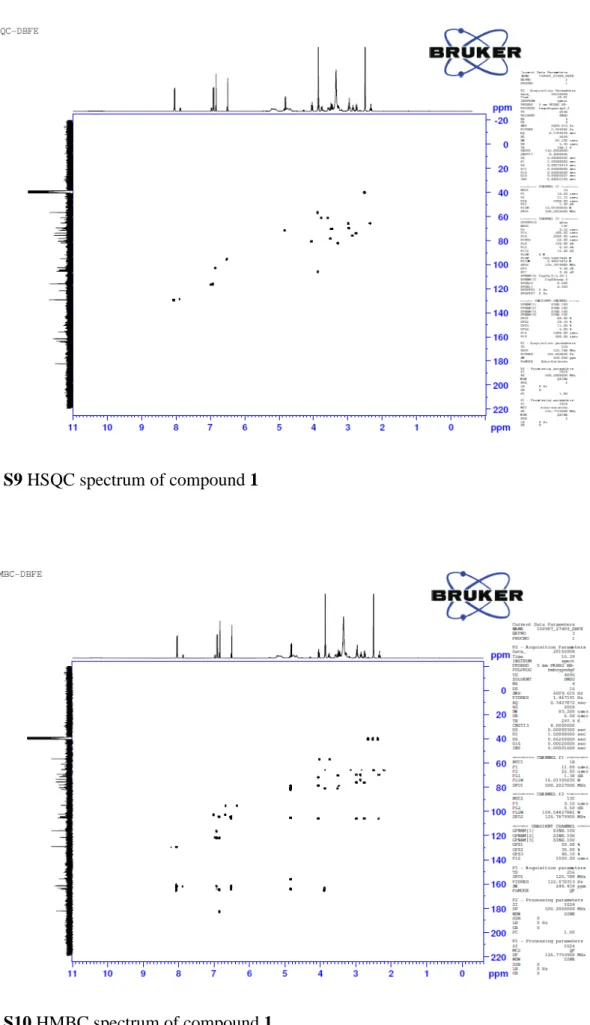 Fig. S10 HMBC spectrum of compound 1 