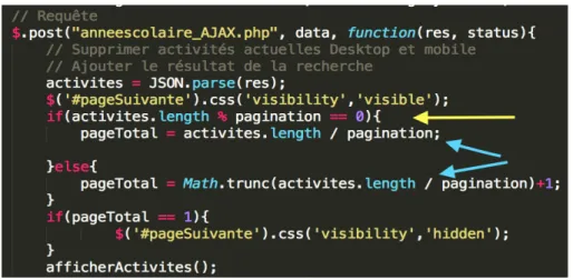 Figure 15 - Code qui détermine le nombre total de pages 