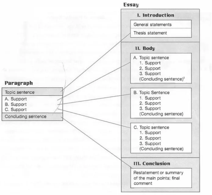 Figure 2.1 Structure of the Essay (Adapted from Ochima and Hogue (2007, p. 147)) 