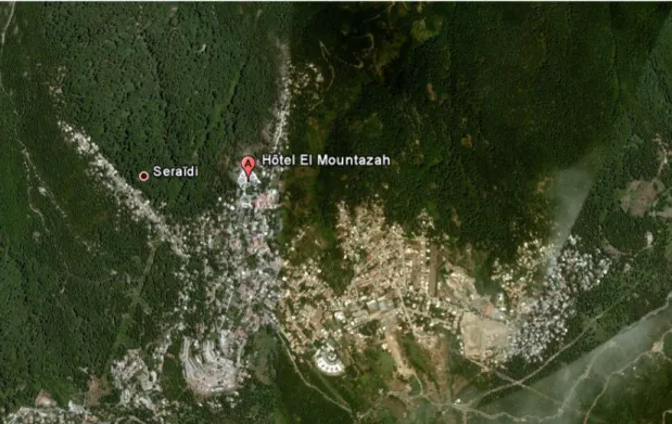 Tableau 10: situation de l’hôtel El mountazah  Source: google earth 