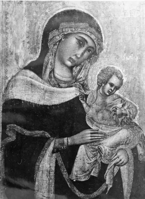 Fig. 15.6  Painter from the Veneto, Virgin and Child,  c.1350. Whereabouts  unknown. Photo: after Frinta, Searching for an Adriatic Workshop,  1987