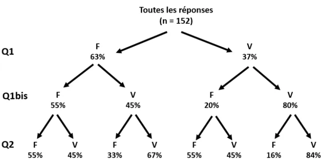 Figure 7. Evolution des réponses au fil des questions.  