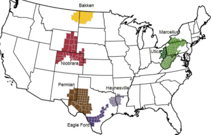 Figure 5 Key tight oil and shale gas regions(Source: EIA  2017) 
