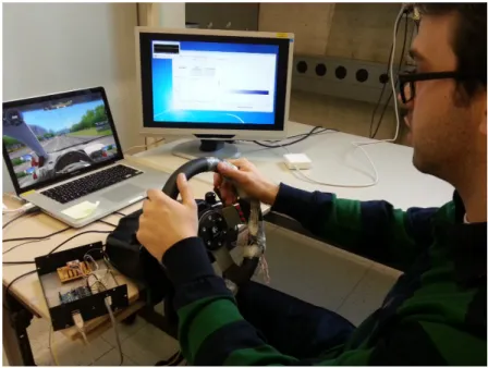 Figure 33. A user participating at the evaluation. 