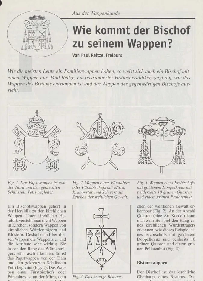 Fig. 1. Das  Papstwappen  ist von der Tiara  und  den gekreuzten