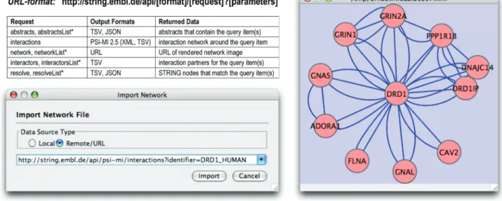Figure 3. The new Application Programming Interface, and how it connects to Cytoscape