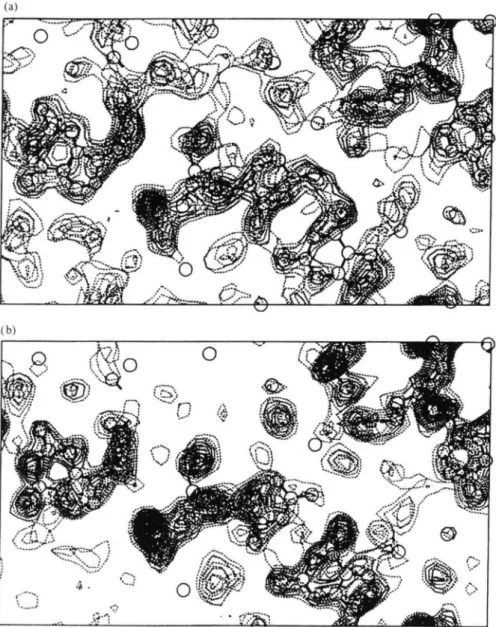Fig. 9. MAD electron density maps for a brominated oligonucleotide (based on Peterson et al