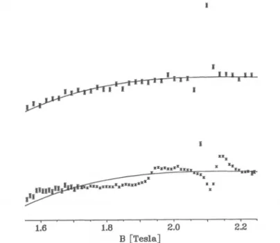 Fig. 1. Raw ALC-¿fSR spectrum of differential asymmetry (arbitrary units) against longi-