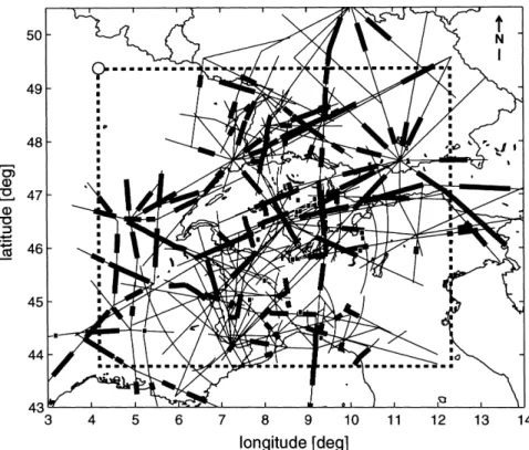 Figure 1. Seismic refraction/wide-angle reflection and near-vertical reflection profiles (thin lines) carried out over the past decades in the greater Alpine region