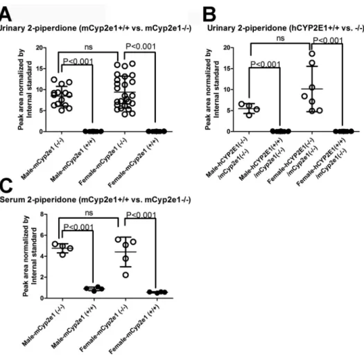 FIg. 3.  Genotype-dependent distribution of 2-piperidone. Relative abundance of 2-piperidone was expressed by the peak area normalized by internal stand- stand-ard