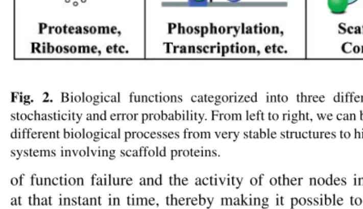 Figure 2 gives an example of few biological functions divided into these different classes of stochasticity.