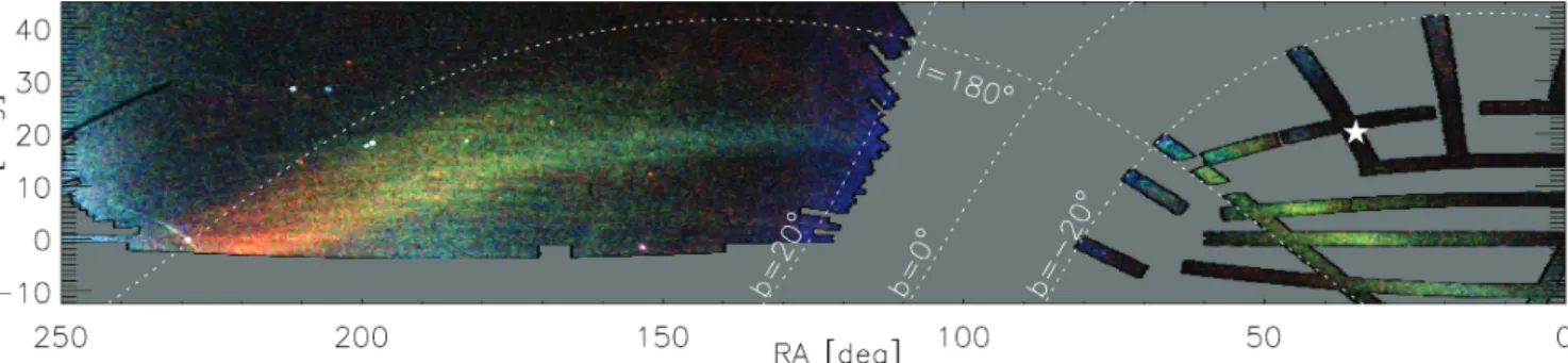 Figure 1. Location of Segue 2 marked by asterisk with respect to ‘the Field of Streams’ in SEGUE imaging