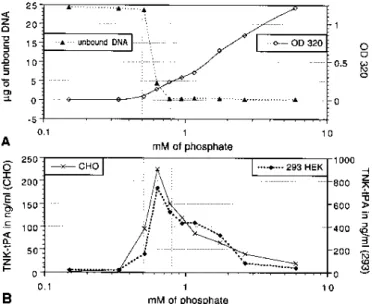 Figure 8. Correlation between transient and stable expression of tPA in a set of 10 independent transfections