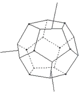 Fig. 2. Shape of an idealised foam cell, combining multiple  pores: dodecahedron. ( )Pln td f ---- 5.486St{ 2.382 + 3.891Ng 0.880 } ×10 4=