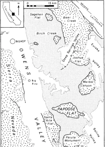 Figure 1 Regional geological setting of the Papoose Flat Pluton and other plutons of the White-Inyo Range (adapted from Sylvester et al