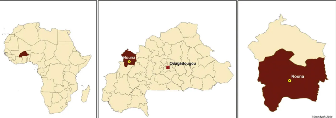 Figure 1. Location of the Nouna Health and Demographic Surveillance System (HDSS) in Burkina Faso