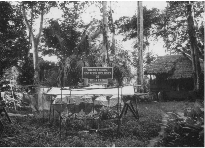 FIG. 1. Entrance to the research station at Cocha Cashu in Peru's Manu World Heritage Site