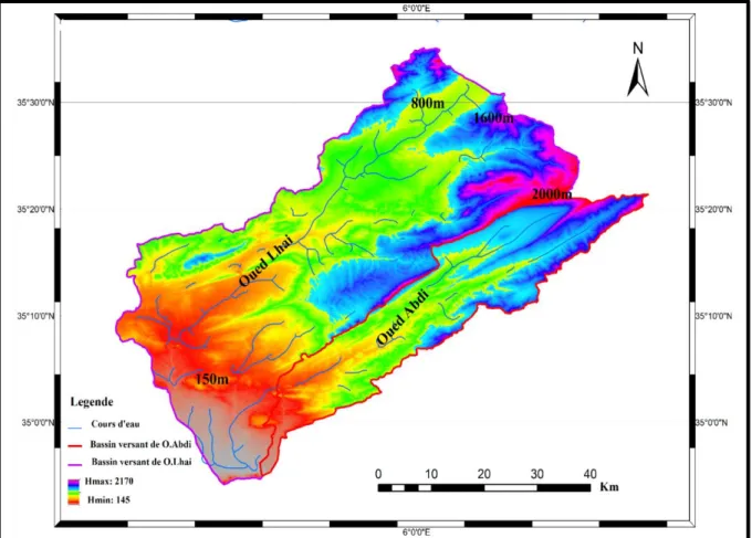 Figure 31: les vallées Oued L’Hai et Oued Abdi 