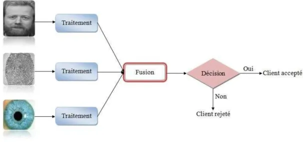 Figure II.2. Architecture de fusion en parallèle. 