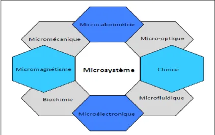 Figure I.12:Multidisciplinarité dans la conception et la réalisation des microsystèmes [24] 