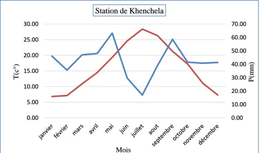 Figure 24: Diagramme Ombrothermique de Khenchela 