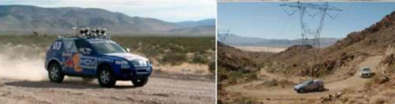 Figure II-22. Des images de Stanley participé dans la compétition DARPA – the  Grand Challenge [60]
